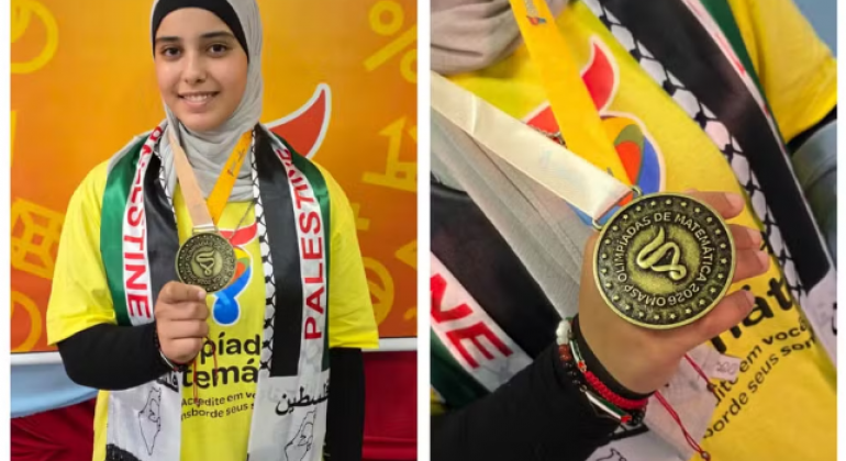 Após enfrentar guerra em Gaza, refugiada palestina ganha medalha de ouro na 2ª fase da Olimpíada de Matemática em SP